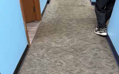 Surrey, BC Carpet Rejuvenation Restores a Worn Classroom Hallway